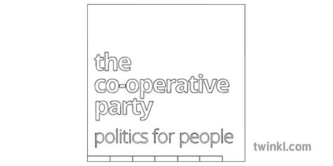 The Co Operative Party Logo Political Selection Ks3 Bw Rgb Illustration
