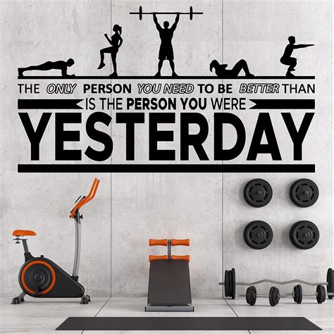 20 X 35 In Motivational Inspirational Gym Wall Decals Workout Fitness Crossfit Exercise Room