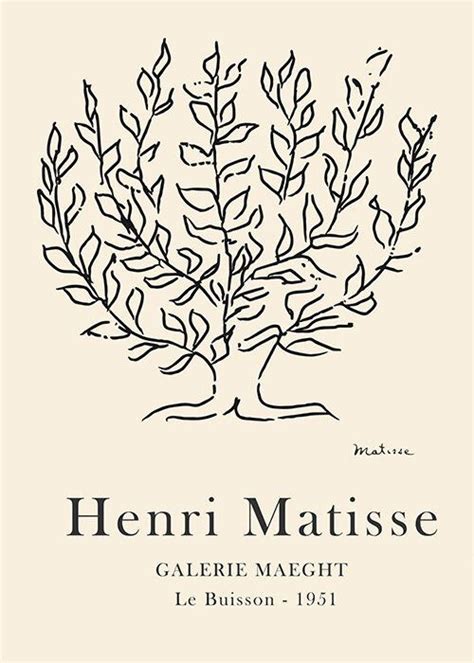 The Plain Tree By Henri Matisse 1951 Matisse Art Poster Wall Art