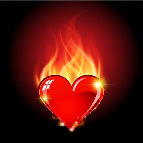 Flaming Heart Free Vector In Adobe Illustrator Ai Ai