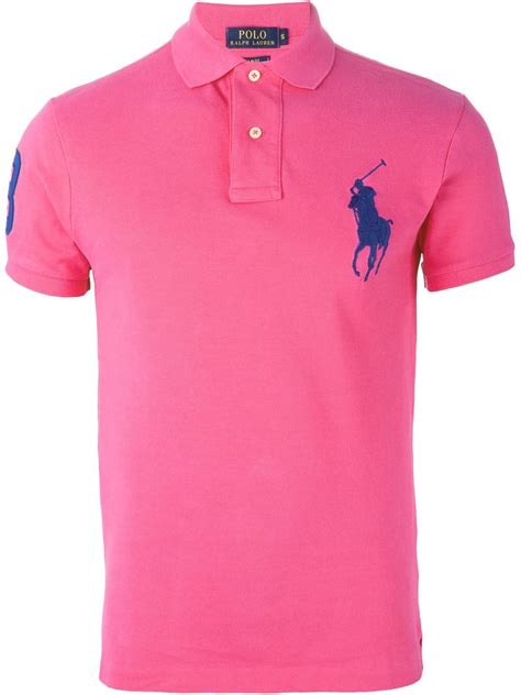 Shop the latest collection of polo ralph lauren sweaters for men online at macys.com. Polo ralph lauren Logo Embroidered Polo Shirt in Pink for ...