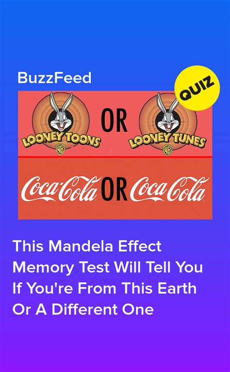 Si tratta di un fenomeno per cui, collettivamente, spesso si ricorda erroneamente un avvenimento, un logo, una battuta di un film. This Mandela Effect Memory Test Will Tell You If You're ...