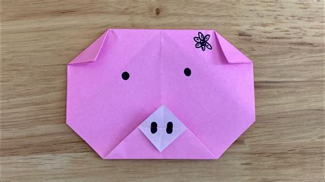 Origami Pig Easy Origami Animal Kindergarten Origami Youtube
