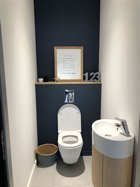 Relooking Toilettes 20 Façons Dadopter Le Bleu Diy Bathroom Unique