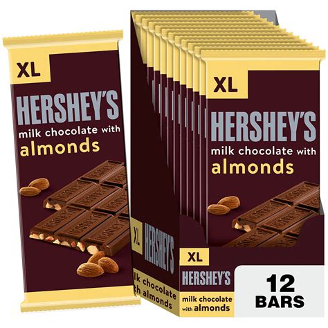 Buy Hersheys Milk Chocolate With Almonds Xl Candy Bars 425 Oz 12