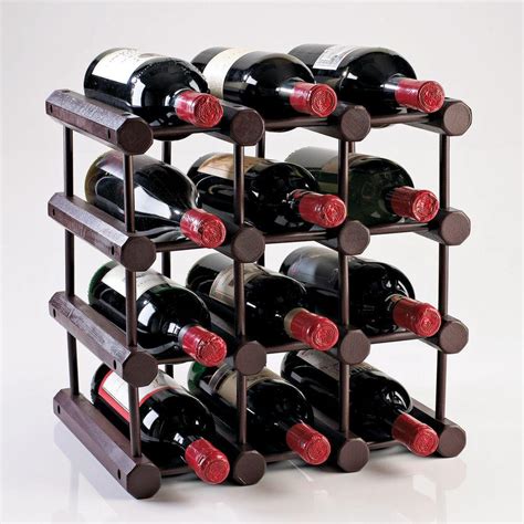 Wine Enthusiast Modular 12 Bottle Wine Rack In Mahogany 640 11 02 The