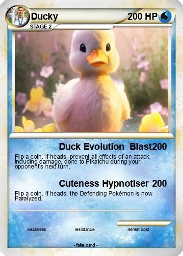 Pokémon Ducky 322 322 Duck Evolution Blast My Pokemon Card
