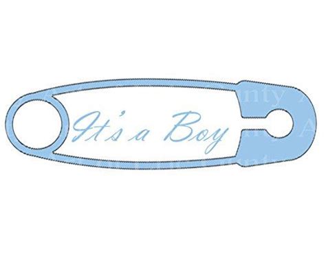 12 Sheet Its A Boy Blue Safety Pin Baby Shower Edible Cakecupcake Party