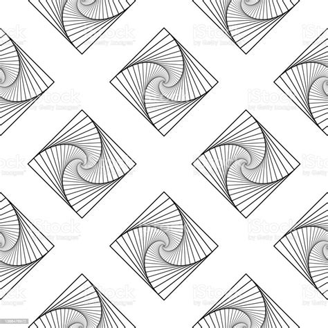 Rotating Concentric Squares Seamless Pattern Square Optical Illusion
