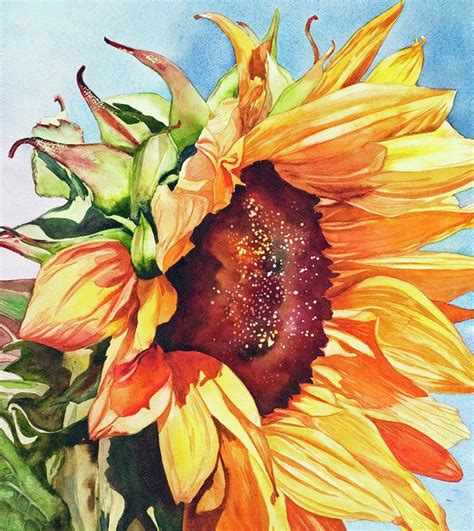 Tournesol Art Print By Diane Fujimoto Sunflower Painting Sunflower
