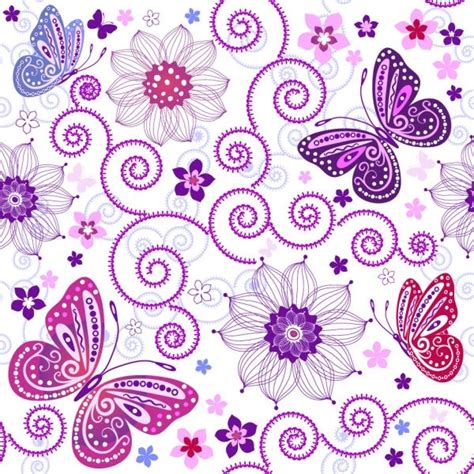 Butterfly Pattern Background 01 Vector Vectors Images Graphic Art