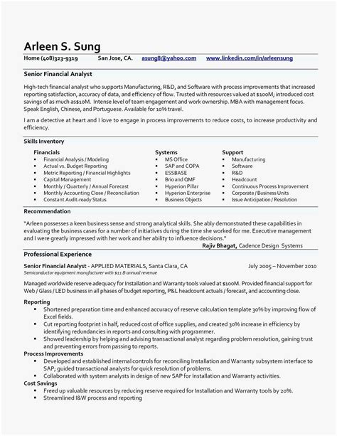 Financial Analyst Cover Letter Analyst Cover Letter Format Business Analyst Sample Resume New 
