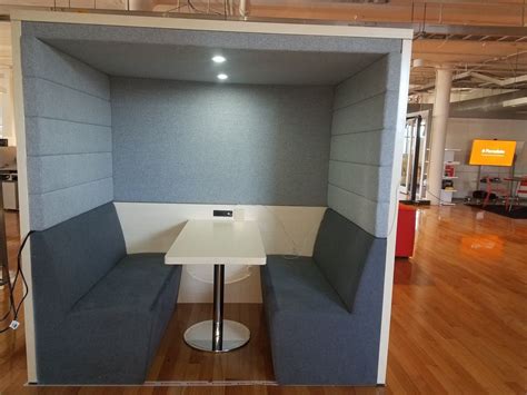 In this case, a soundproof booth would be a great place to get all the work done even when everyone else is home. Soundproof Office Phone Booth | Spaceworx | Office layout ...
