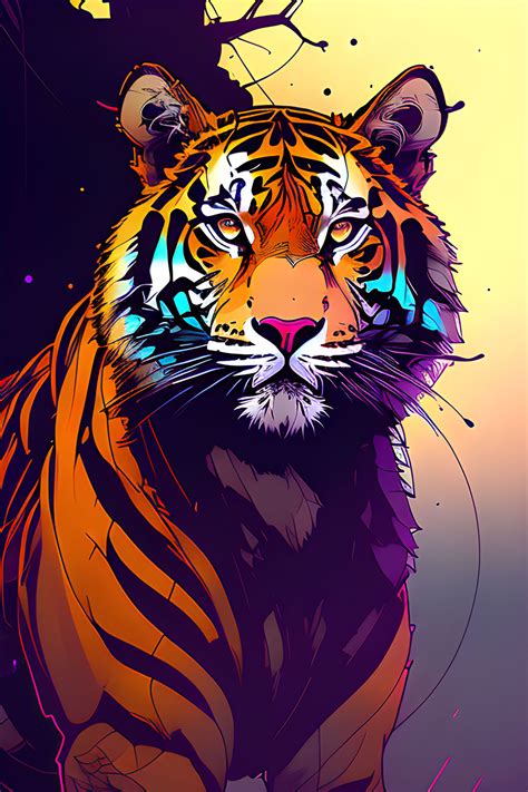 Portrait Of A Tiger By Aiartdesign On Deviantart