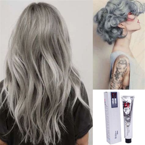 Ishowtienda Hair Dye Hair Color Granny Gray Permanent Punk Dye Light