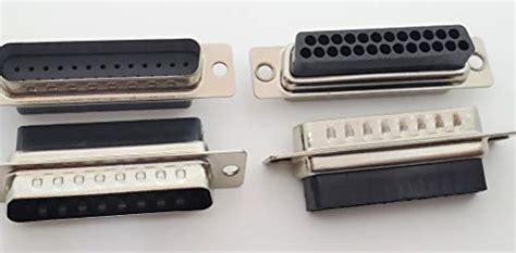 Connectors Pro 4 Sets Crimp Type Db25 Male Plastic Hoods Pins Set