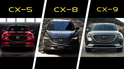 2017 Mazda Cx 5 Vs 2018 Mazda Cx 8 Vs 2017 Mazda Cx 9 Youtube