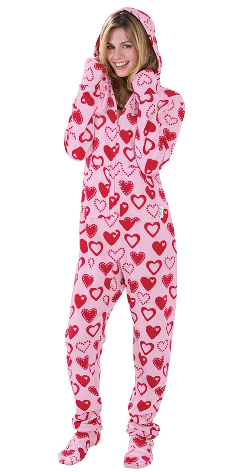 Hoodie Footie™ For Women Sweetheart Snuggle Fleece In Womens Fleece Pajamas Pajamas For