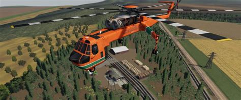 Fs19 Forestry Helicopter V 10 Implements And Tools Mod Für Farming