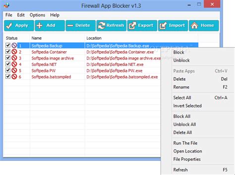 It will check that all incoming and apps run in the kiosk won't affect anything on your real computer, which makes it ideal for testing out. Firewall App Blocker - Download Free with Screenshots and ...