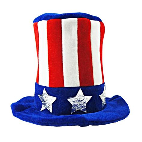 Party City Patriotic Top Hat Felt Hats For Adult Fourth Of July Headwear