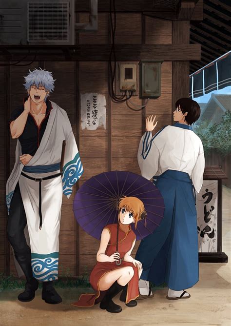 Shooogun Kagura Gintama Sakata Gintoki Shimura Shinpachi Gintama Absurdres Highres