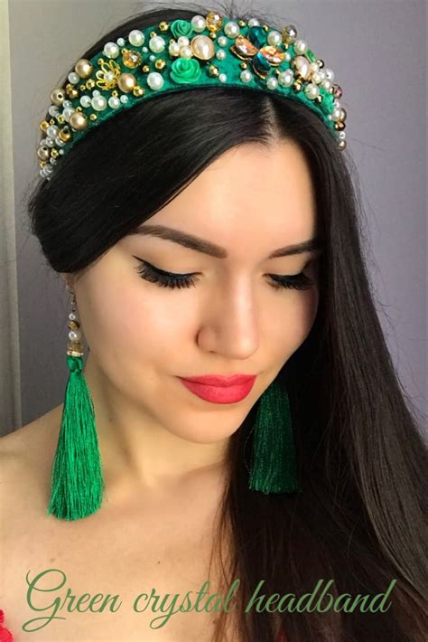 Bead Headband For Woman Crown Rhinestone Beaded Headband Crystal Hair