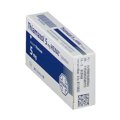 Thiamazol is used to treat hyperthyroidism, a condition where the thyroid gland produces too much thyroid hormone. Thiamazol 5 mg HEXAL® 20 St - shop-apotheke.com
