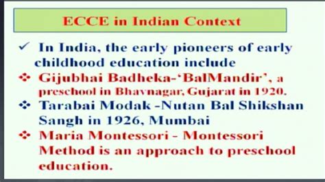 Education for pupils between the ages of 11 and 18. Sr. Secondary, Early Childhood care and Education ...