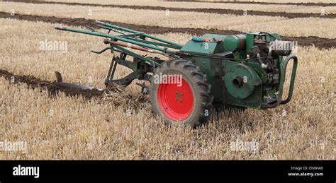 A Hand Steered Vintage Agricultural Farming Plough Stock Photo Alamy