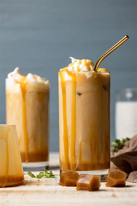 Iced Caramel Latte With Coffee Ice Cubes Orchids Sweet Tea