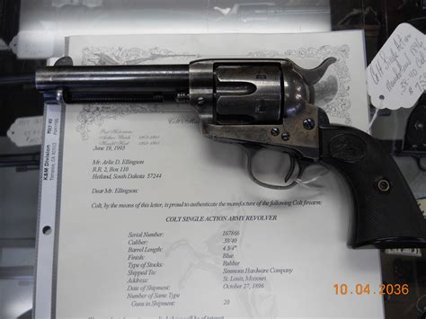 1896 Colt Single Action Army 38 40 Revolver For Sale