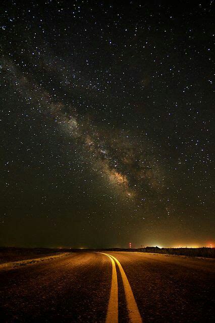 Milkyway Over The Road With Images Night Skies Landscape