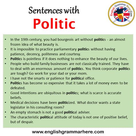 Sentences With Politic Politic In A Sentence In English Sentences For
