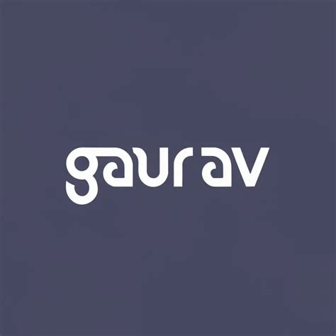 Logo Design For Gaurav Modern Typography For The Technology Industry