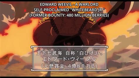 One Piece Whitebeardson New Seventh Warlock Edward Weevil Debut
