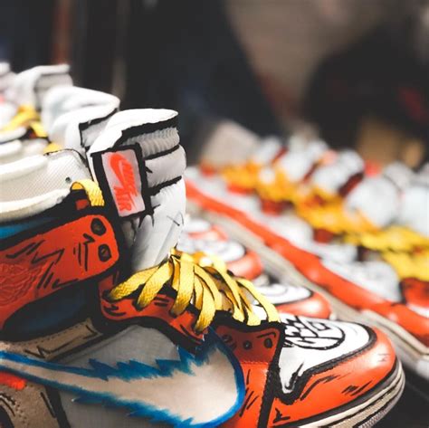 These sneakers come with a. DBZ Jordan 1's | Air jordans, Custom jordans, Goku