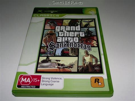 Grand Theft Auto San Andreas Original Xbox Game Pal Version Manual Map