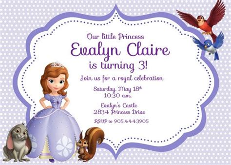 Browse through our template library to find a once you finalize your design, you can download and print your first birthday invitations, email them to guests, or post them on social media. Sofia the First Birthday Party Invitation - Digital File | Invitaciones de fiesta de cumpleaños
