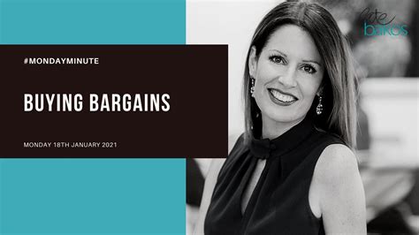 Monday Minute With Cate Bakos Buying Bargains Youtube
