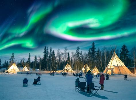 Polarlichter Im Aurora Village In Kanada Ein Unvergessliches Erlebnis