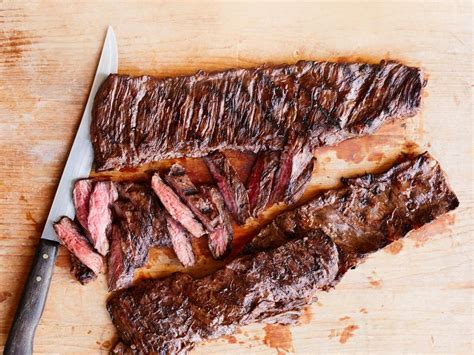 They're marinated in a homemade carne asada spice blend, then grilled until crispy on the outside and tender on the inside. Beer-Marinated Grilled Skirt Steak Recipe | Marcela ...