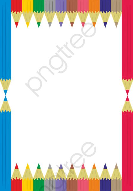 Color Pencil Border, Color Clipart, Pencils Border, Colored Border PNG Transparent Clipart Image ...