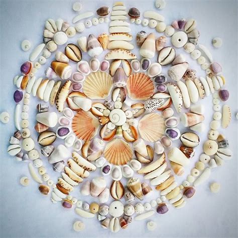 Shell Mandala Seashell Ornaments Seashell Art Seashell Crafts Sea