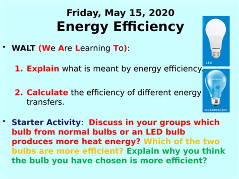 Energy Efficiency Ppt Gcse Physics Teaching Resources