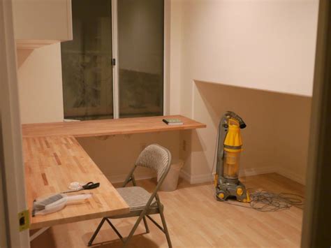 The making process is not so easy but simple to follow. L Shaped Light Brown Wooden Floating Corner Desk On White ...