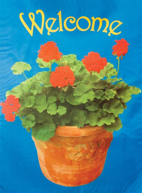 Welcome Flower Pot 28″ X 40″ Garden Flag Flag Matrix