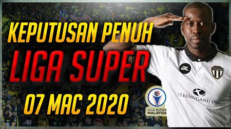 Kedudukan terkini carta liga super malaysia 2021. TERKINI! Keputusan Penuh Perlawanan Liga Super Malaysia 07 ...
