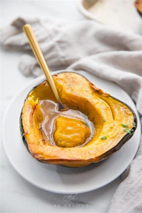 The Best Roasted Acorn Squash With Life Changing Maple Butter Aprons