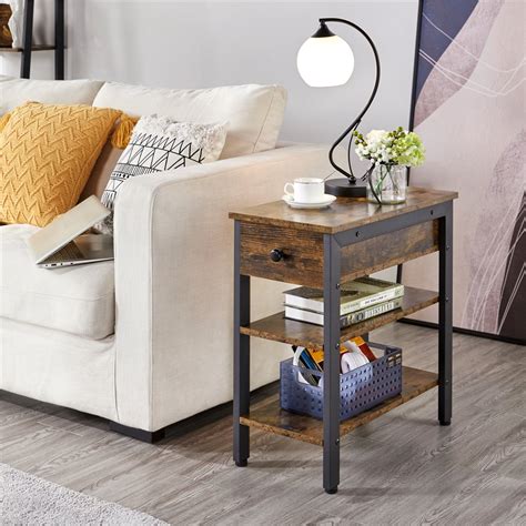 Topeakmart End Table Night Stand Cabinet Side Table Storage Table For